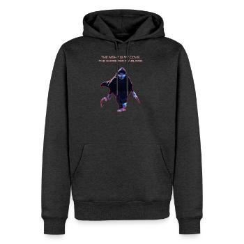 Mystic Wolf Assassin Shadow Blade Glitch Art - Men's Premium Hoodie - heather anthracite - Front - Thijin (182cm) & Raik (115cm)