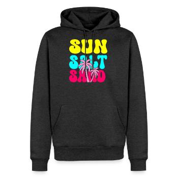 sun salt sand - Men's Premium Hoodie - heather anthracite - Front - Thijin (182cm) & Raik (115cm)