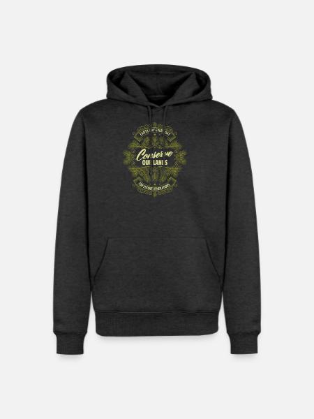 Conserve Our Lands - Men's Premium Hoodie - heather anthracite