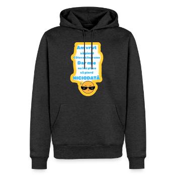 Never Lose Weight, I Like It - Men's Premium Hoodie - heather anthracite - Front - Thijin (182cm) & Raik (115cm)