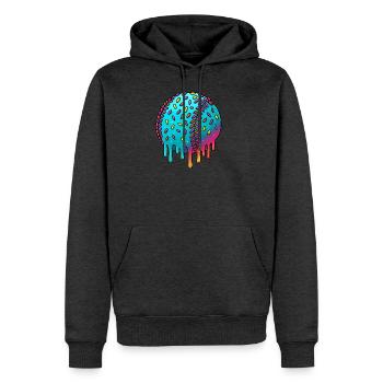 Ice Cream Drip Baseball - Men's Premium Hoodie - heather anthracite - Front - Thijin (182cm) & Raik (115cm)