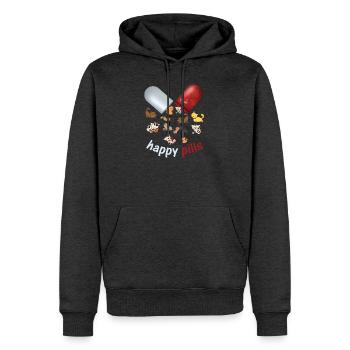 Happy Cats Pills: Cute Cat Pill Bottle - Men's Premium Hoodie - heather anthracite - Front - Thijin (182cm) & Raik (115cm)