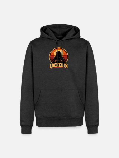 Locked In Retro Gamer - Men's Premium Hoodie - heather anthracite