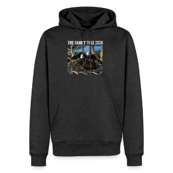 Jackie Eagle Family Tree Big Bear Bald Eagle - Men's Premium Hoodie - heather anthracite - Front - Thijin (182cm) & Raik (115cm)