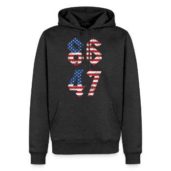 8647 Rock Style Retro Vintage  - Men's Premium Hoodie - heather anthracite - Front - Thijin (182cm) & Raik (115cm)