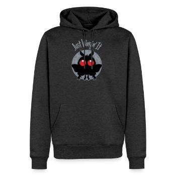 Just Wingin' It Mothman Mischief - Men's Premium Hoodie - heather anthracite - Front - Thijin (182cm) & Raik (115cm)