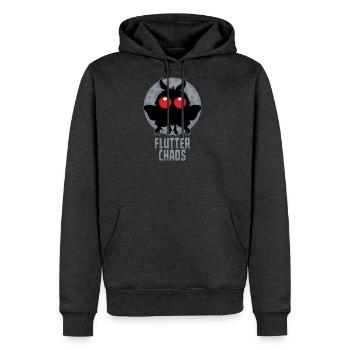 Flutter Chaos Mothman Cryptic Legend - Men's Premium Hoodie - heather anthracite - Front - Thijin (182cm) & Raik (115cm)