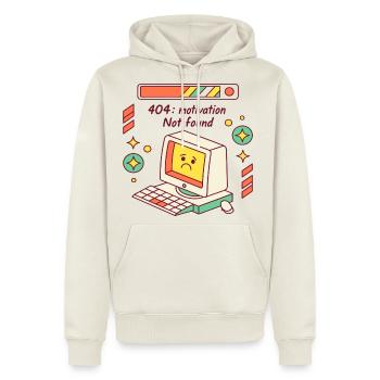 Retro Computer 404 Mood - Men's Premium Hoodie - off white - Front - Nico (187cm) & Julia (174cm)