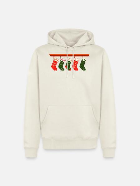 christmas socks t shirt design - Men's Premium Hoodie - off white