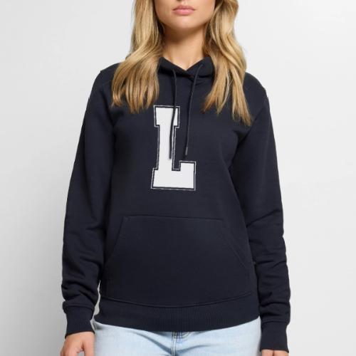 White Letter L – Varsity Alphabet Monogram - Men's Premium Hoodie