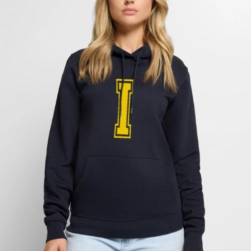 Letter I – Capital Athletic Alphabet Monogram - Men's Premium Hoodie