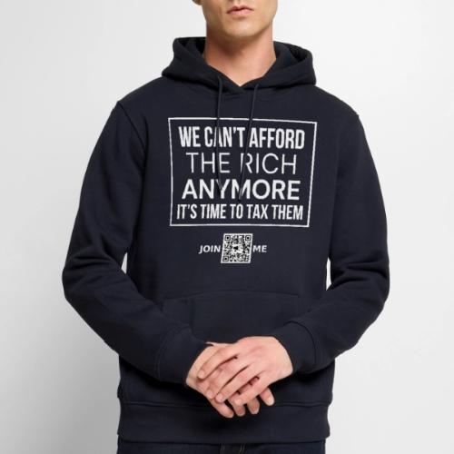 Tax the Rich (white, front-facing) - Men's Premium Hoodie