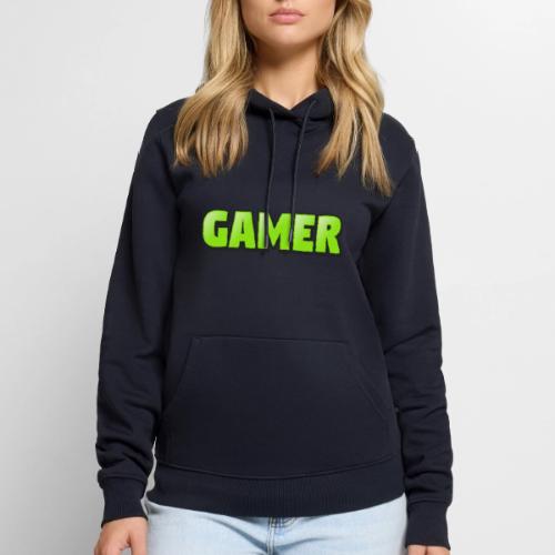 Gamer Neon Green Gaming Logo Design - Men's Premium Hoodie