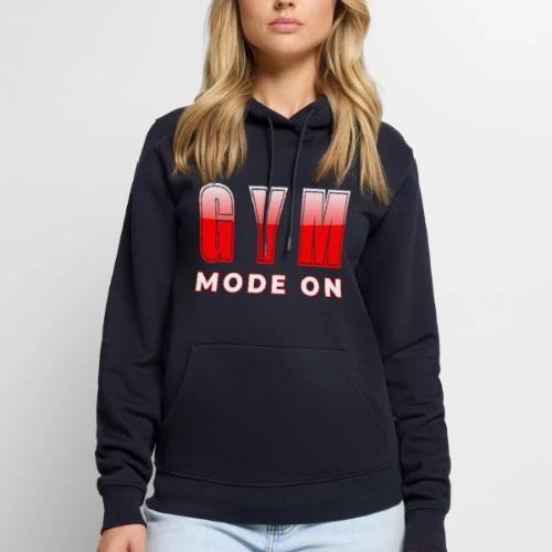 Gym Mode On Fitness Typography Design - Men's Premium Hoodie