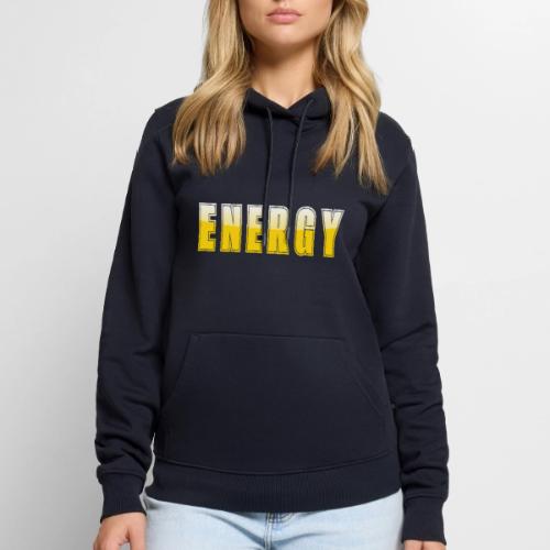 ENERGY Electric Yellow Power Word Design - Men's Premium Hoodie