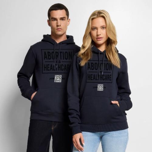 Abortion (black, front-facing) - Men's Premium Hoodie