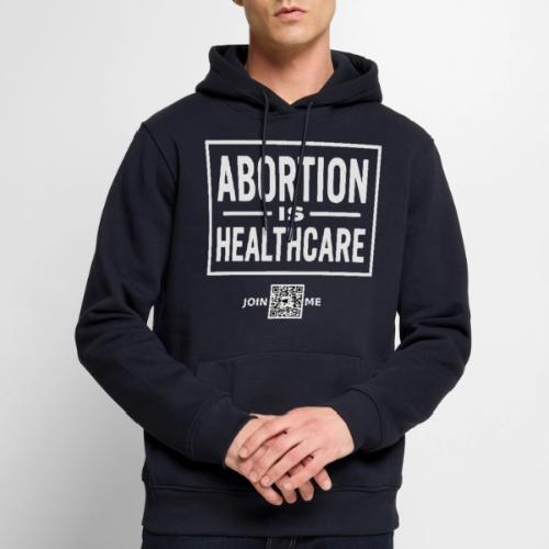 Abortion (white, front-facing) - Men's Premium Hoodie