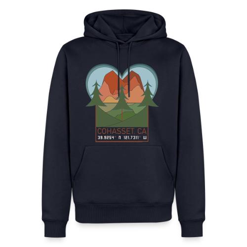 Cohasset Ca Lat/Long - Full Color w/white numbers - Men's Premium Hoodie