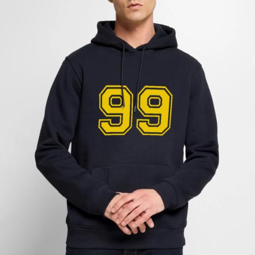 Number 99 in a classic athletic collegiate font - Men's Premium Hoodie