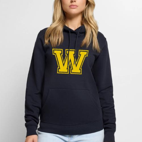 Letter W – Capital Athletic Alphabet Monogram - Men's Premium Hoodie