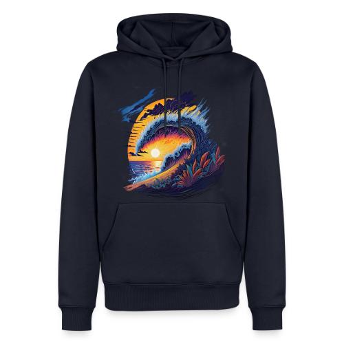 Rainbow Fire Wave - Men's Premium Hoodie