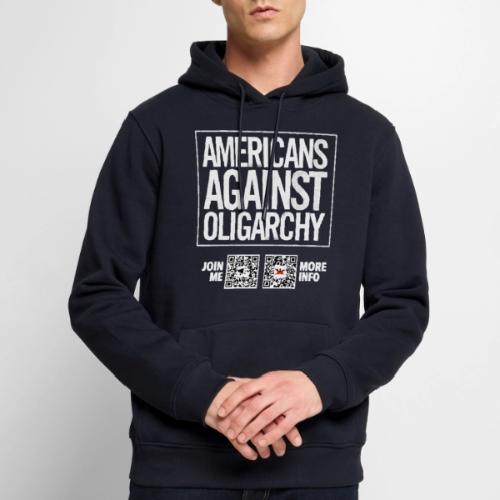Oligarchy (white, front-facing) - Men's Premium Hoodie