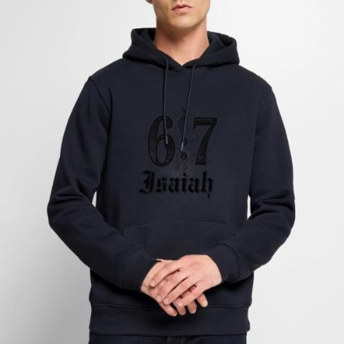 Isaiah 6:7 Black - Men's Premium Hoodie