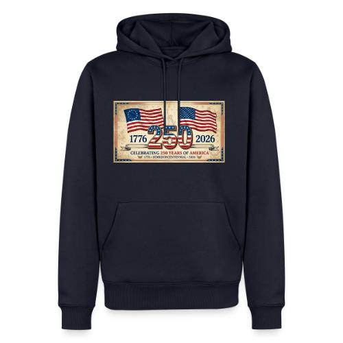 USA 250th Anniversary Flags Emblem - Men's Premium Hoodie
