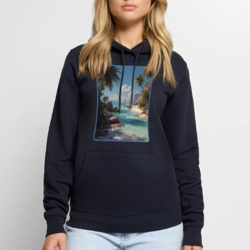 Tropical Island Paradise Ocean Design - Men's Premium Hoodie