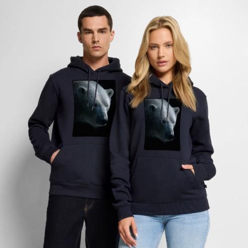 Polar Bear Close-Up Wildlife Design - Men's Premium Hoodie