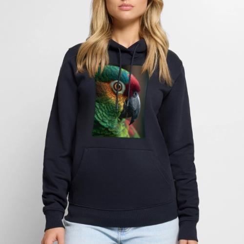 Colorful Parrot Close-Up Design - Men's Premium Hoodie