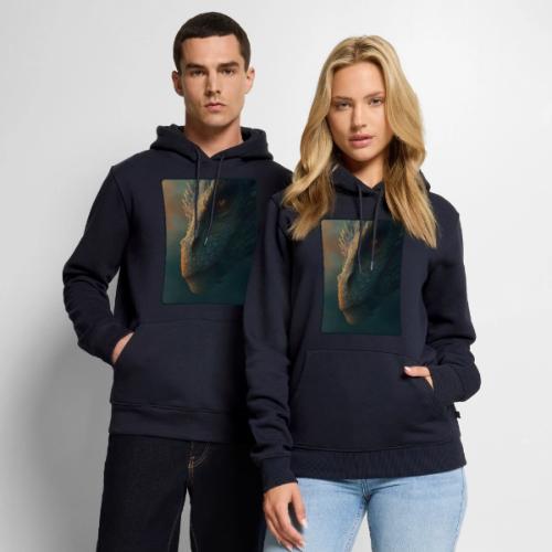 Golden Eye Dragon Close-Up Design - Men's Premium Hoodie