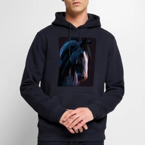 Noble Horse Cinematic Portrait Design - Men's Premium Hoodie