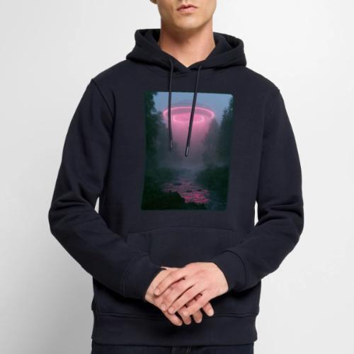Neon UFO Forest River Design - Men's Premium Hoodie