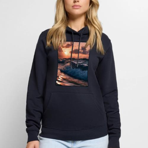 Golden Sunset Ocean Wave - Men's Premium Hoodie