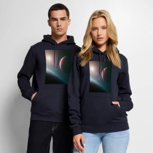 Deep Space Planet Horizon Art - Men's Premium Hoodie