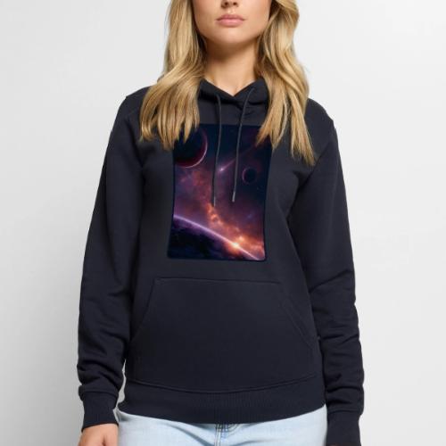 Cosmic Sunset Nebula Space Art - Men's Premium Hoodie