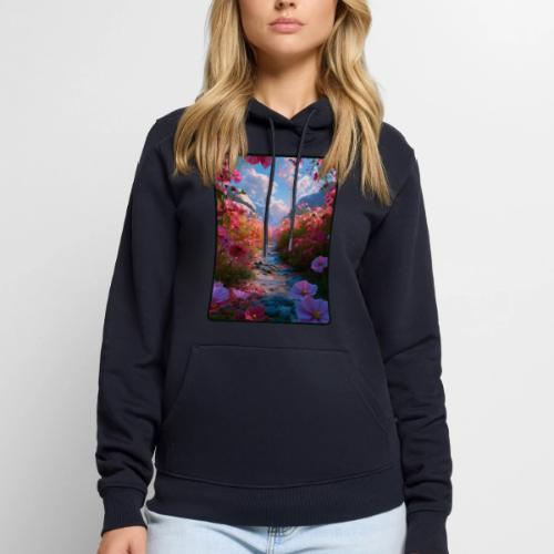 Dreamy Cosmos Valley Landscape Art - Men's Premium Hoodie