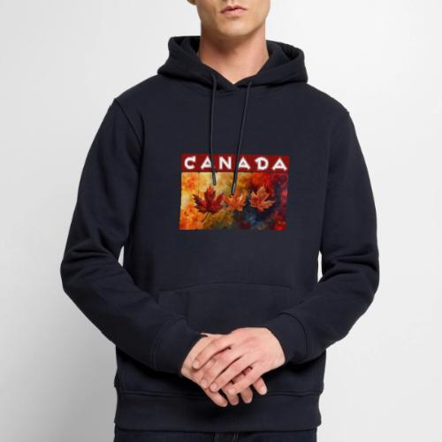 Painted Canada Leaves - Men's Premium Hoodie