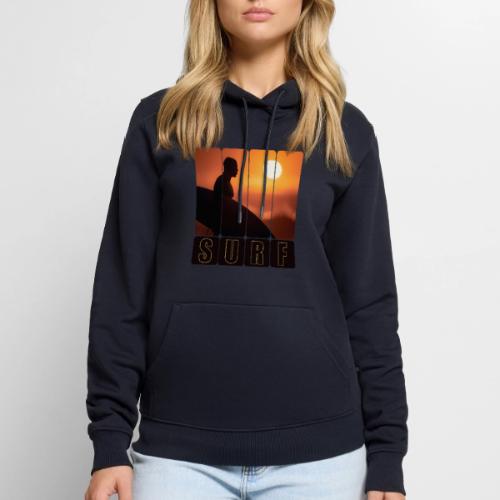 Surfing: Sunset Surf Panels - Men's Premium Hoodie