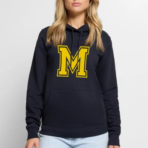 Letter M – Capital Athletic Alphabet Monogram - Men's Premium Hoodie