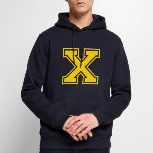 Letter X – Capital Athletic Alphabet Monogram - Men's Premium Hoodie