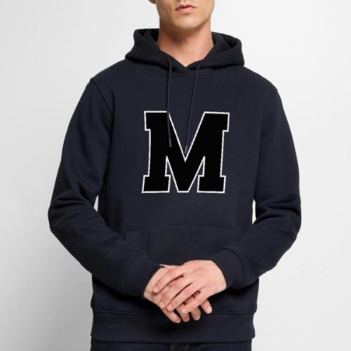 Varsity Letter M Collegiate Alphabet Art - Men's Premium Hoodie