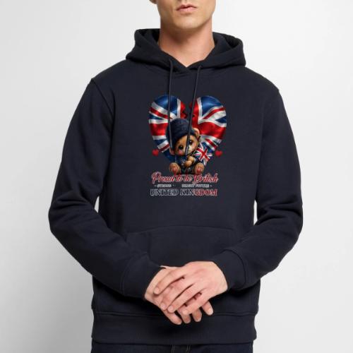 Proud to Be British Teddy Bear UK Patriot Gift - Men's Premium Hoodie
