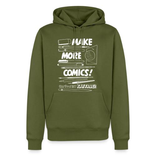 Make More Comics! (white ink) - Men's Premium Hoodie