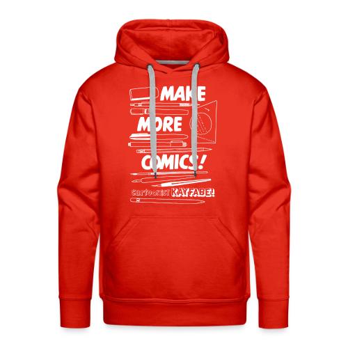 Make More Comics! (white ink) - Men's Premium Hoodie