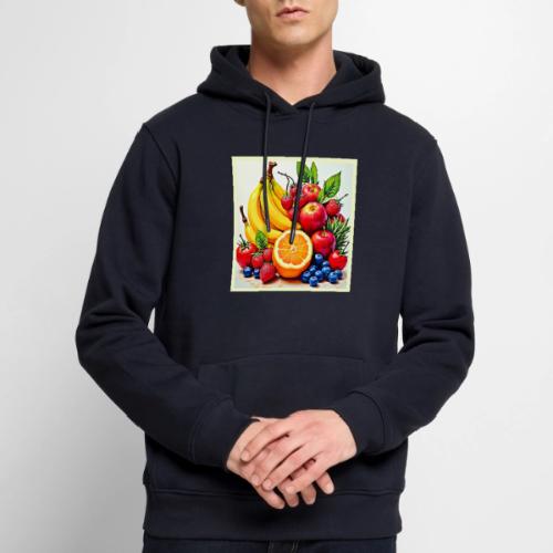 Vibrant Fresh Fruit Delight Design - Men's Premium Hoodie