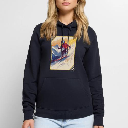 Skiing Through Snow Dreams - Men's Premium Hoodie