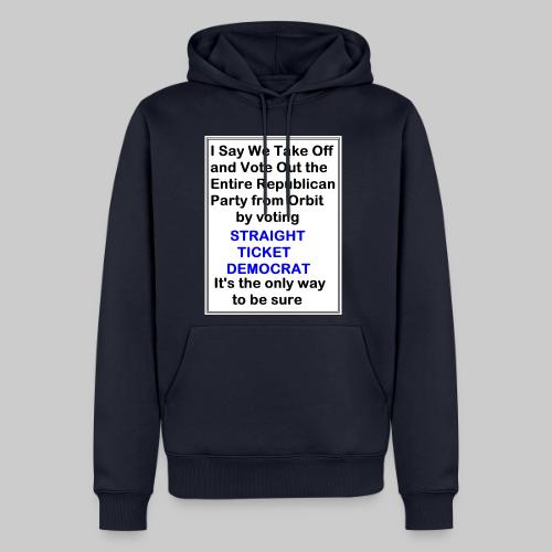 Straight Democrat To Be Sure Portrait - Men's Premium Hoodie