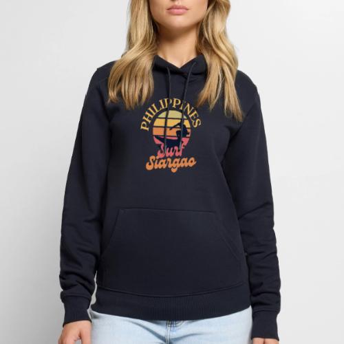 Siargao Retro Classic Surfing Sunset Beach T Shirt - Men's Premium Hoodie